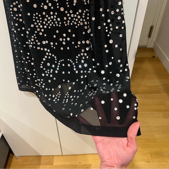 Cynthia Rowley Crystal Embellished Mesh Midi-Dress, Size 2 - Picture 7 of 7
